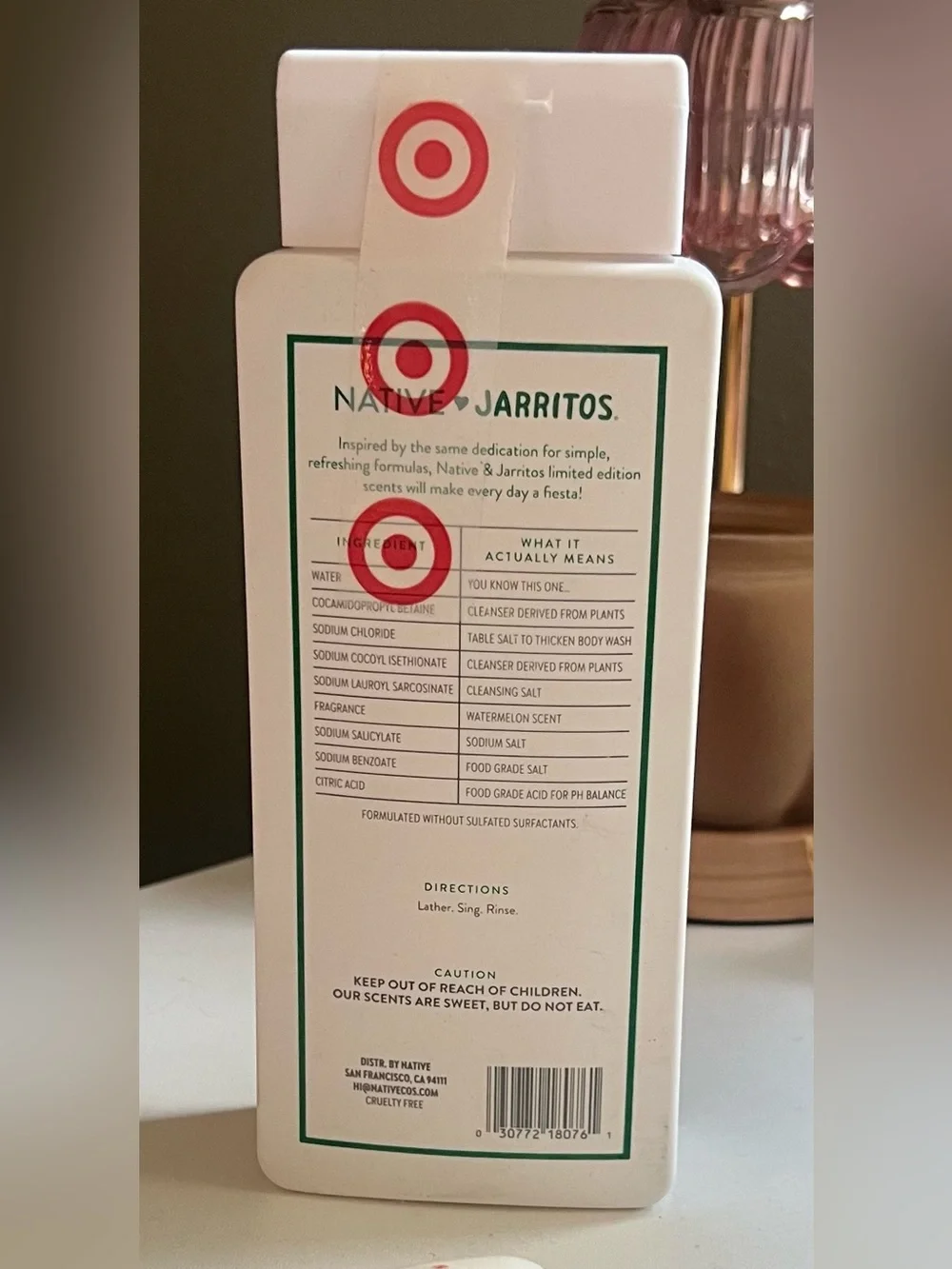 Native Limited Edition Jarritos Watermelon Body Wash Full Size 18 Ounces New!